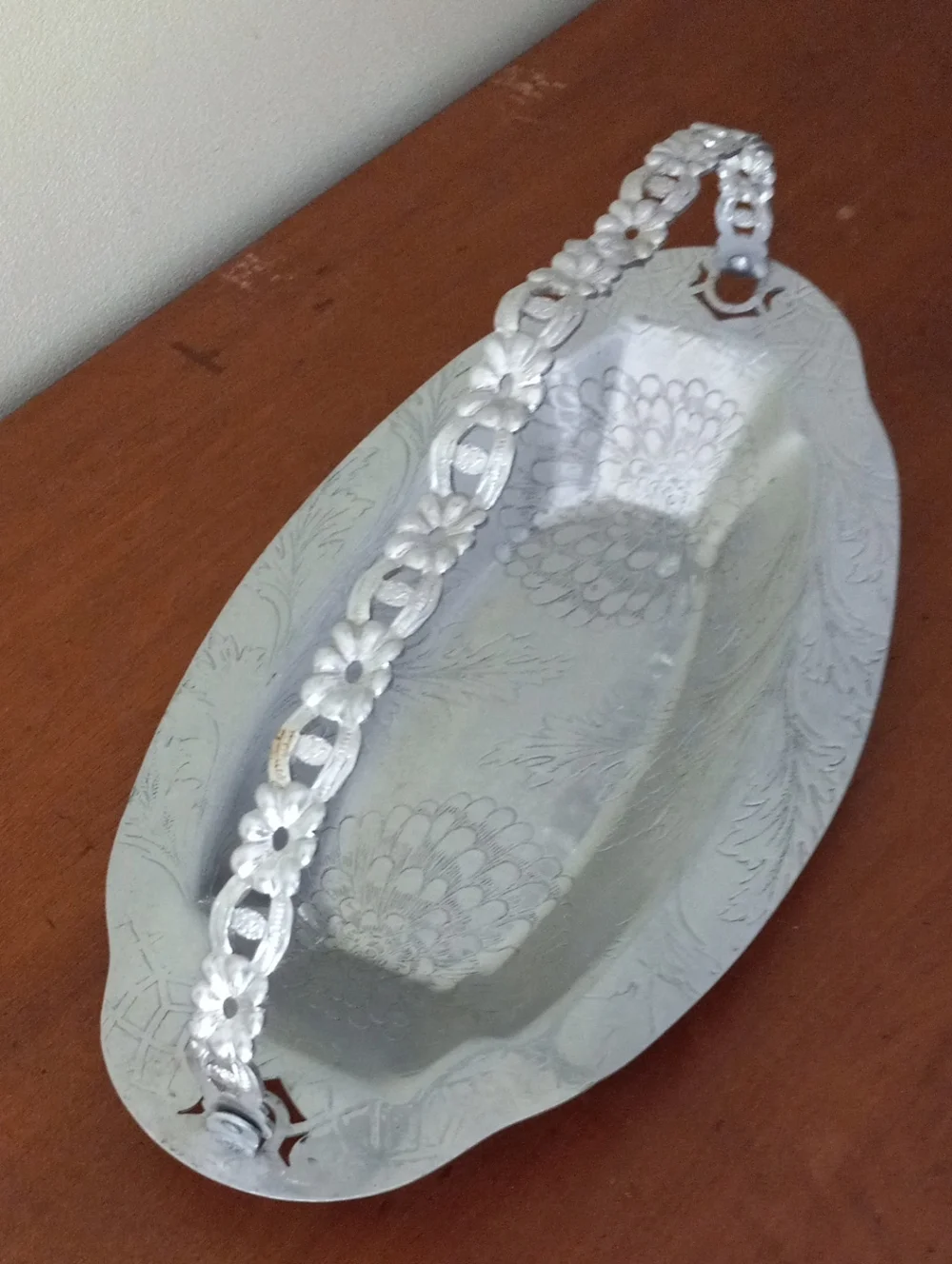 Rodney Kent Ornate Aluminum Decorative Handled Tray